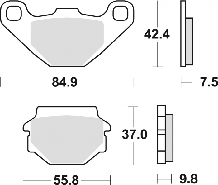 PLACUTE FRANA FATA APRILIA PEGASO 650 / KAWASAKI KLR 250 / KLE 500 /KLR 600 / GPZ 500 [2]