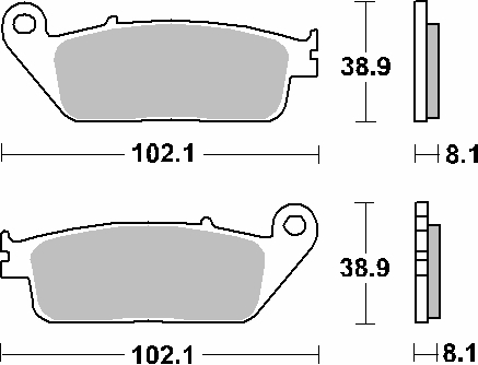 PLACUTE FRANA FATA HONDA CBR 250 '11-'22, CB 300 '15-'20, CB 600 '98 '13, NTV 650 '88-'97, CBF 1000 '06-'15, KAWASAKI KLE 650 VERSYS '15-'22 [1]