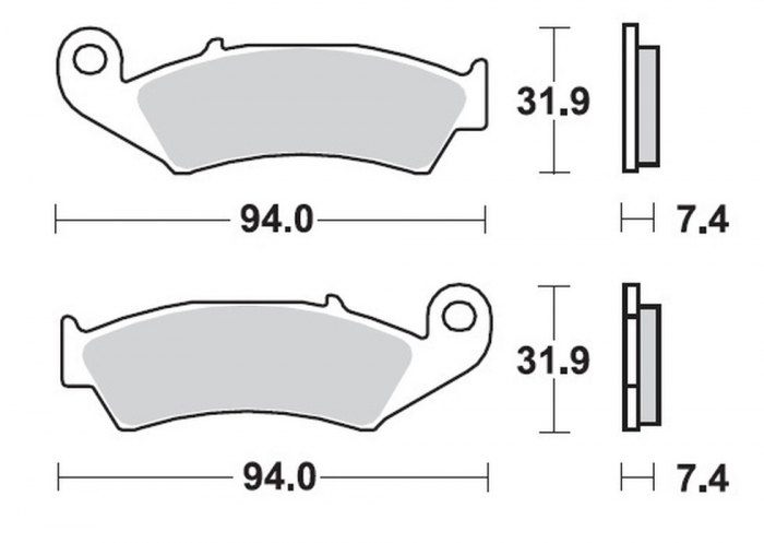 PLACUTE FRANA FATA HONDA CR 125 / 250 87-94, NX / XR 250 88-95, CR 500 87-94, XR 600 88-99, [2]