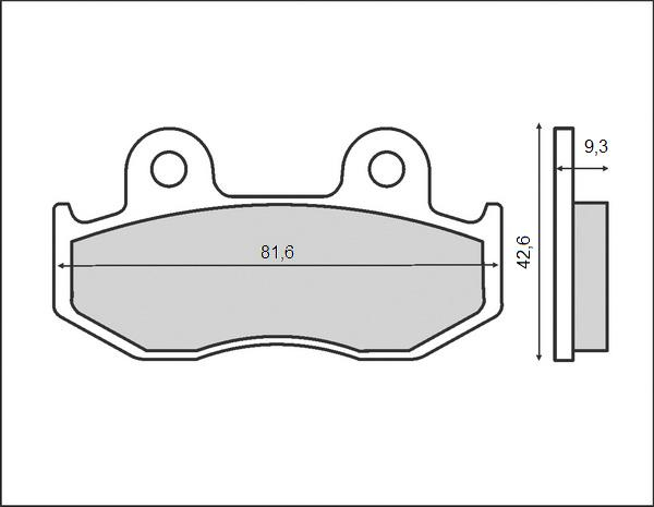 PLACUTE FRANA FATA HONDA CR 125R '84-'86, MTX 125 '85-'95, NES/SH 125/150 '00-'08, XL 125R '85-'91, XL 250R '84-' 93, XL/XR '82-'86, XL/XR '83-'87 [2]