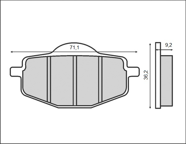 PLACUTE FRANA YAMAHA TDR 50 88-02, DT 80 85-97, DT 125 82-06, TDR 125 93-02, XT 350 85-95, XT 500 85-95, XT 500, 787-603 XTZ 660 91-95 [2]