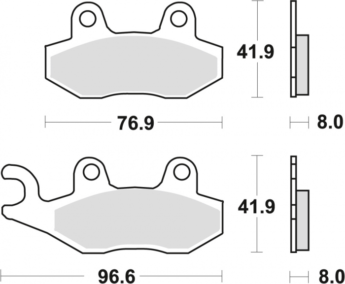 PLACUTE FRANA FATA YAMAHA YZ 125/250,KAWASAKI KX125/250/500 / CAN-AM COMMANDER / CFMOTO UTV [2]