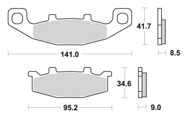 PLACUTE FRANA KAWASAKI KLE 500 / ZZR 250 / GPX 600 /  GTR 1000 / ER-5 / ZR 750 / SUZUKI GS 500 / DR 800 [2]