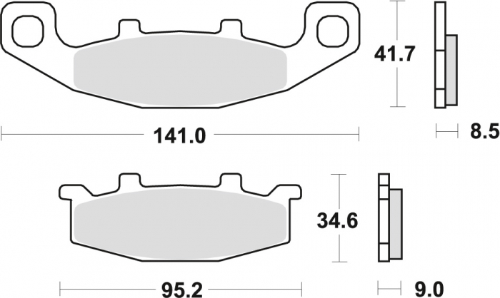 PLACUTE FRANA KAWASAKI ZL 600 95-97, ZZR 600/1100 90-92, ZR 750 91-99, GPZ 900 90-94, GTR 1000 94-01-90, ZR 92-01-91 , SUZUKI GS 500 89-95, DR / VX 800 90-96, GSX 1100 G 91-95, FATA / SPATE [1]