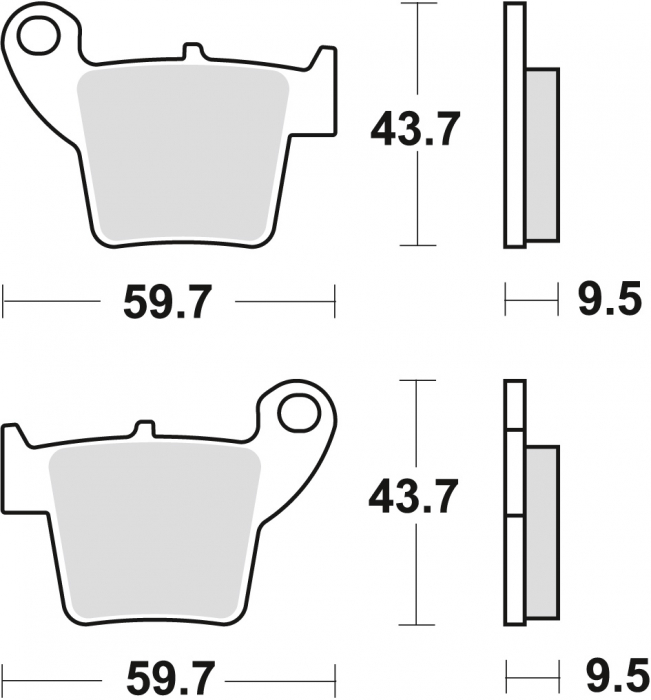PLACUTE FRANA SPATE HONDA CR 125/250R '02-'07, CRF 150 '07-'22, CRF 250F/R/X '04-'22, CRF 250RX '19-'22, CRF 450L' 19 -'21, CRF 450R '02-'22, CRF 450RL '22, CRF 450RWE '19-'22, CRF 450RX '17-'22, CRF [2]