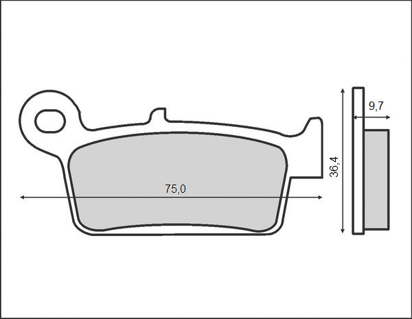 PLACUTE FRANA SPATE HONDA CRF 230 08-10, XR 250 88-97, XR 600 91-99, YAMAHA WR 125 98-07 [2]