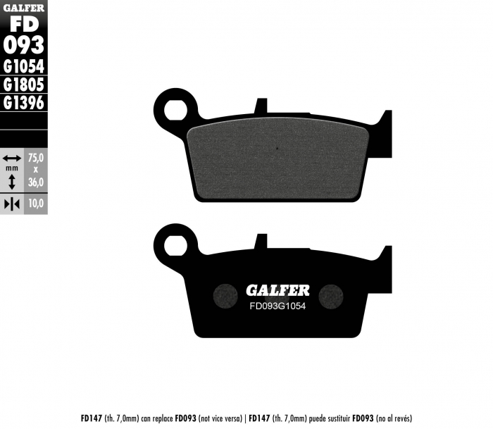 PLACUTE FRANA SPATE HONDA CRF 230 08-10, XR 250 88-97, XR 600 91-99, YAMAHA WR 125 98-07 [1]