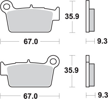 PLACUTE FRANA SPATE KAWASAKI KX450F , SUZUKI RM 125 / 250 / RM-Z 250 / 450 YAMAHA YZ 250F [1]