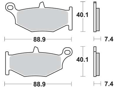 PLACUTE FRANA SPATE SUZUKI GSR / GSXR 600 06-10, GSXR 750 06-10, DL 1000 14-, B-KING 1300 07-10, GSX 1300 HAYABUSA 08-17 [2]