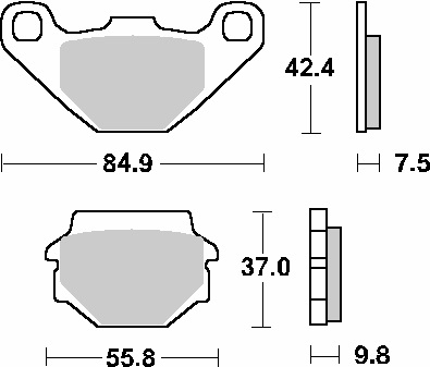 PLACUTE FRANA TGB / YAMAHA / DINLI / KTM / KAWASAKI / POLARIS / AEON COBRA / APRILIA [3]