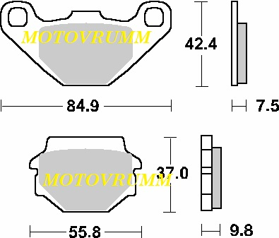 PLACUTE FRANA TGB / YAMAHA / DINLI / KTM / KAWASAKI / POLARIS / AEON COBRA / APRILIA [2]