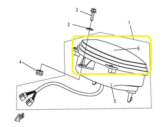 PLASTIC BORD / GEAM VITEZOMETRU CFMOTO CF500 / CF625 X5 / X6 ORIGINAL [3]