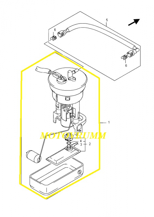 POMPĂ BENZINA COMPLETA SUZUKI LTA-450 / LT-A 500 / LTA-700 X / LTA-750 King Quad [4]