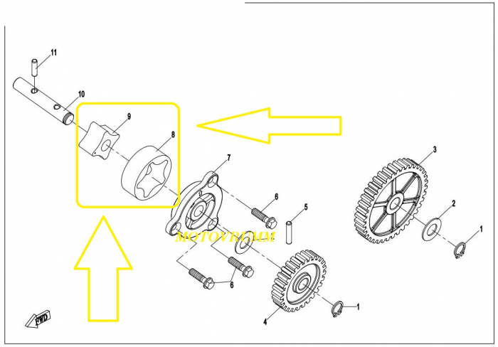 POMPA ULEI CFMOTO CFORCE / UFORCE / ZFORCE  800 / 820 / 850 / 1000 2012-2023 [3]
