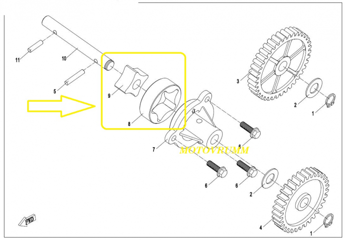 POMPA ULEI CFMOTO CFORCE / UFORCE / ZFORCE  800 / 820 / 850 / 1000 2012-2023 [4]