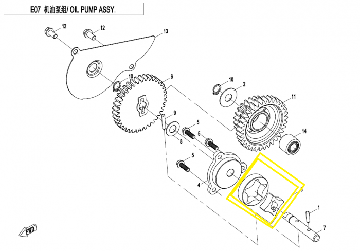 POMPA ULEI CFMOTO CFORCE / UFORCE 400/450/550/600/625 2014-2024 [5]