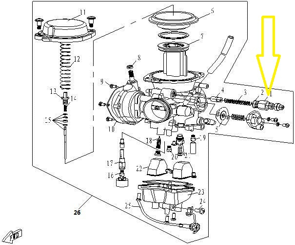 PRINDERE SOC CARBURATOR CFMOTO 500 0180-100003 [2]