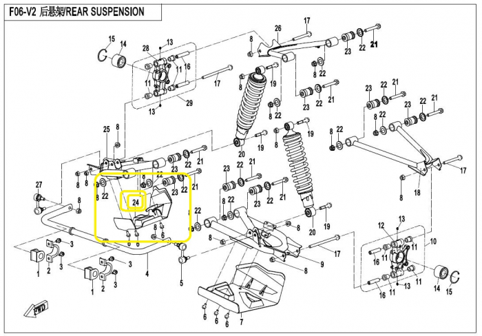 PROTECTIE BRAT SPATE DREAPTA CFMOTO 400/450/520/550 [4]