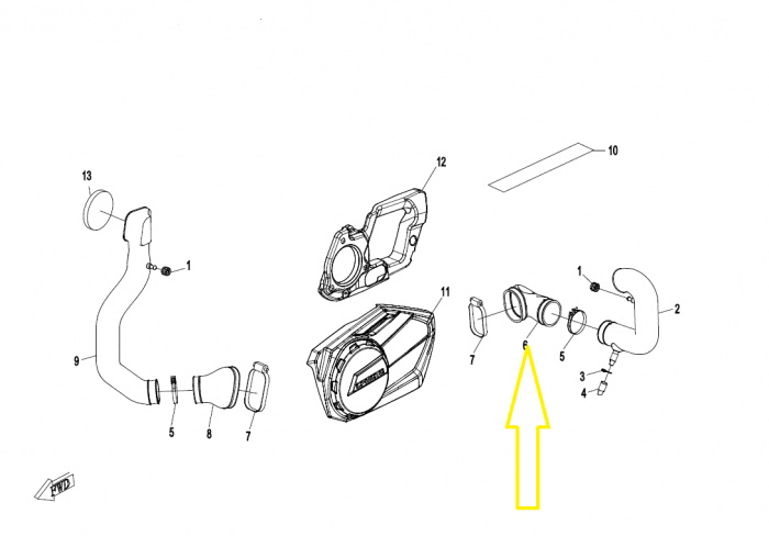 RACORD CVT AER CFMOTO 800/850/1000  (17-22)  9AWA-000304 [2]