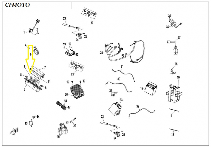 RELEU AUXILIAR CFMOTO 400/450/500/520/550/600/625/800/850/1000 5 PINI [3]