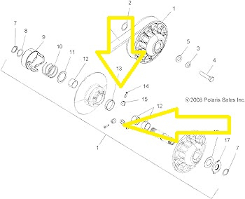 SET ROLE VARIATOR SECUNDAR POLARIS MAGNUM / SPORTSMAN / RANGER RZR [2]