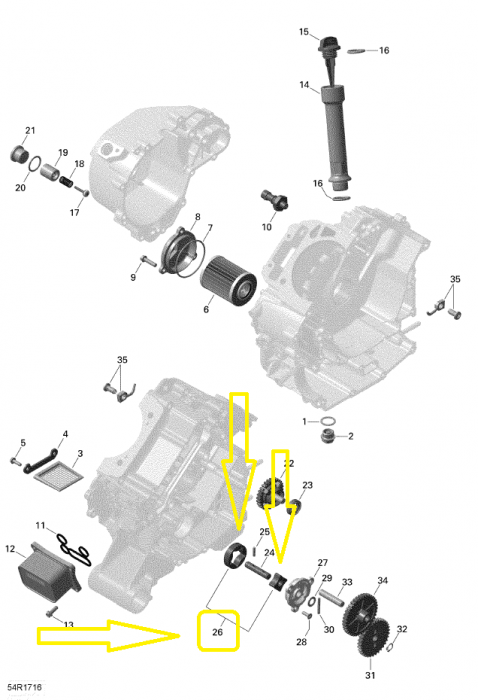Rotor pompa ulei Can-Am ATV/UTV G1/G2 [2]