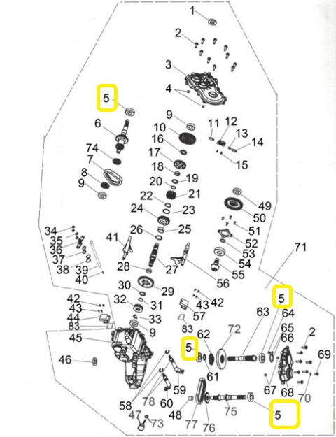 RULMENT AX CUTIE VITEZA LINHAI 200 / 260 / 300 / 400 [2]