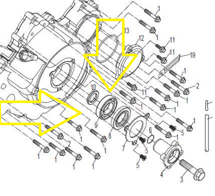 RULMENT CAPAC MAGNETOU (AMBIELAJ) CF MOTO 400/450/500/520/625/800/820/850/1000 2007-2023 [2]