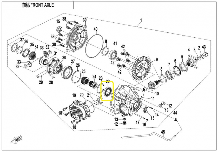 RULMENT CARCASA GRUP FATA/SPATE CFMOTO 500/520/550/625/800/850/1000 [2]