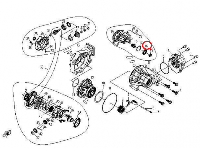RULMENT CARCASA GRUP FATA/SPATE CFMOTO 500/520/550/625/800/850/1000 [5]