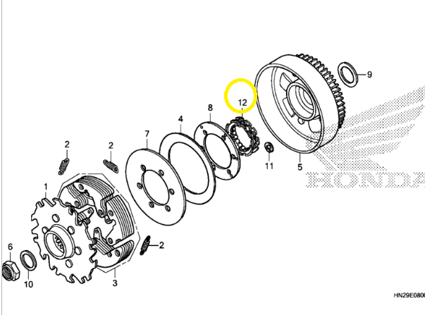 RULMENT FRANA MOTOR HONDA TRX 350/420/500 2000-2014 [2]
