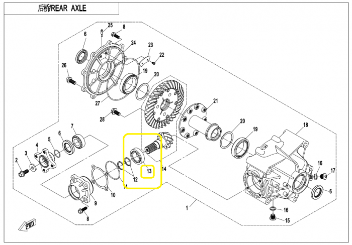 RULMENT GRUP FATA / SPATE CEL DE LA PINION ATAC CFMOTO 400/450/500/520/550/625/800/1000 [2]