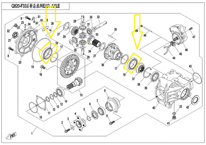 RULMENT GRUP SPATE CFMOTO CFORCE / ZFORCE / UFORCE 2016-2024 [2]