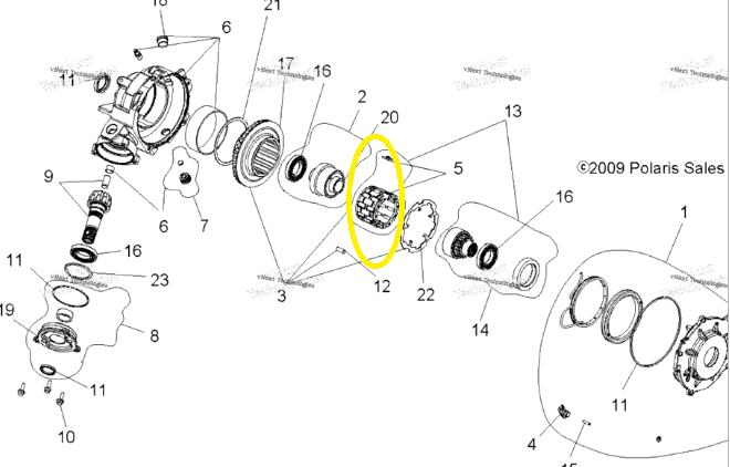 RULMENT MAGNETIC GRUP FATA POLARIS SPORTSMAN 500 600 700 800 Ranger 2004-2009 [4]