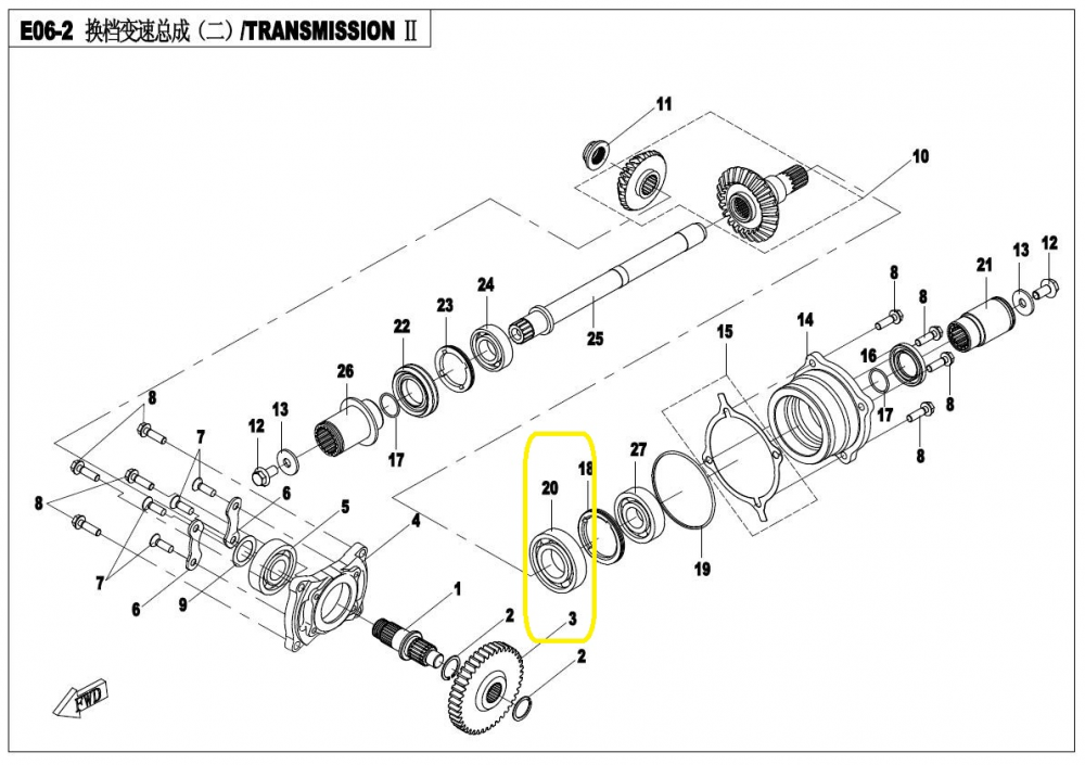 RULMENT PINION ATAC CUTIE CFMOTO 500 / 625 07-16 / CFMOTO ATV / UTV / SSV 16-24 [4]
