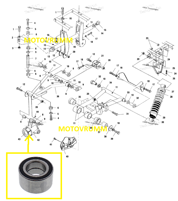 RULMENT ROATA SPATE POLARIS SPORTSMAN 450/500/570/700/800/ RANGER 400/500/570/1000 [3]