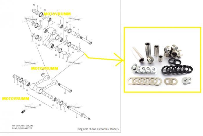 KIT RULMENTI PROLINK SUZUKI RMZ 250 10-12, RMZ 450 10-12, RMX 450 10-17-19 [2]