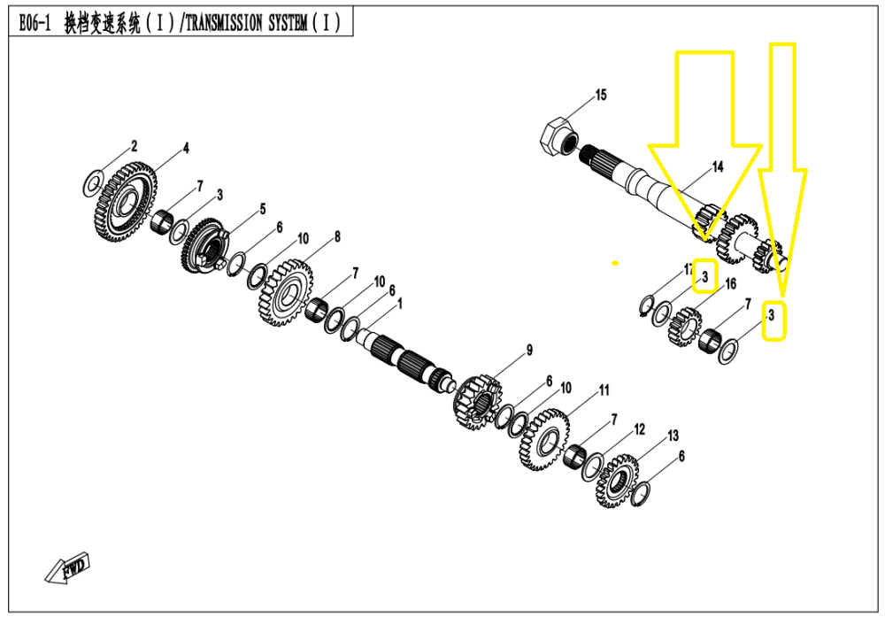 SAIBA AX TRANSMISIE CFMOTO ATV/SSV/UTV 400/450/500/550/625 2007-2025 [2]