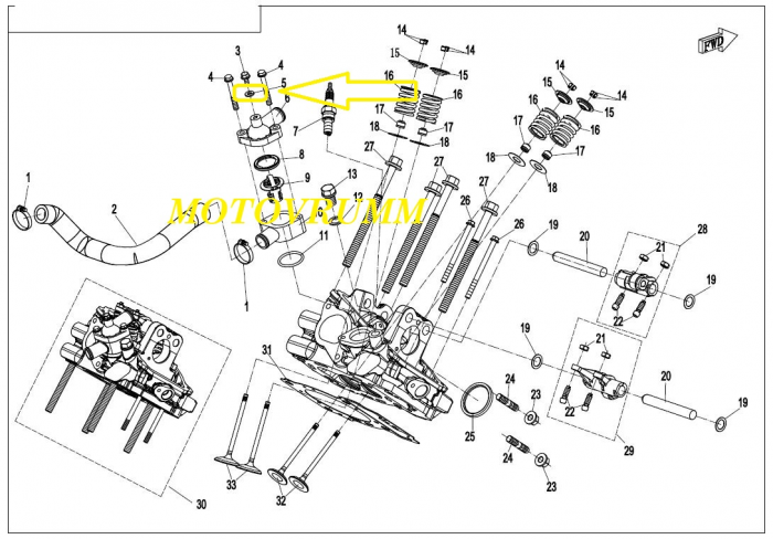 SAIBA ( GARNITURA ) SURUB AERISIOR TERMOSTAT CFMOTO ATV/UTV/SSV [3]