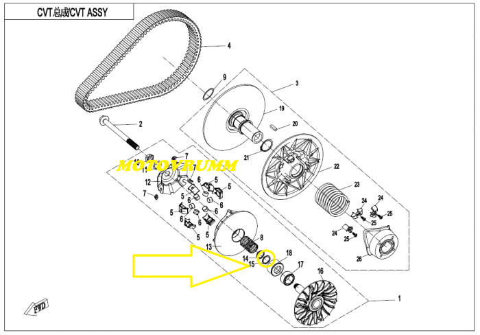 SAIBA PLASTIC VARIATOR CF MOTO 400/450/520/550/600/1000 [2]