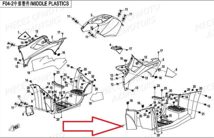 Scara stanga CFMoto CFORCE 520/550/600 2014-2020 [4]