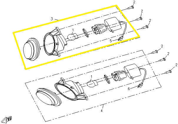 SEMNALIZARE DREAPTA CFMOTO 500 X5 2008-2015 [3]