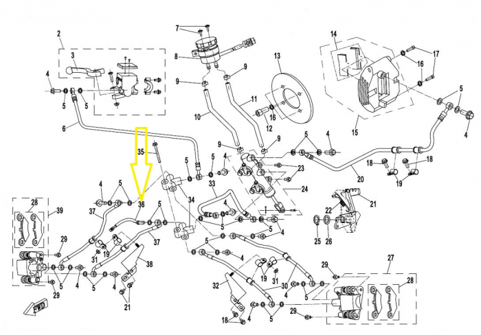 SENZOR FRANA ATV CFMOTO 400  / 450 /  500 [5]