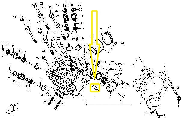 SENZOR TEMPERATURA LINHAI 300 / 400 / 500 / 550 / 565 / 570 / 750 INJECTIE [3]