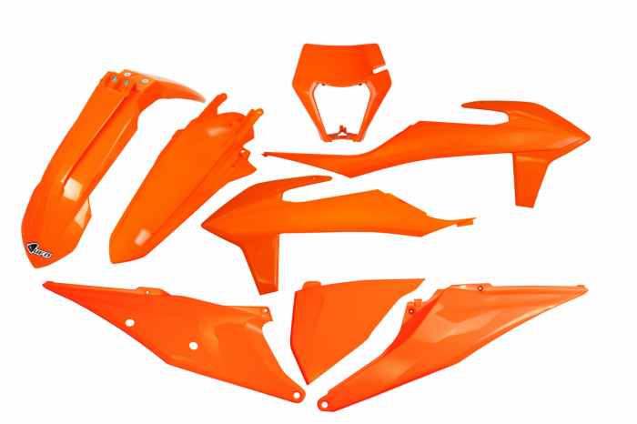 SET COMPLET CARENE KTM EXC 125 '20-'21, EXC 250 / 300 '20-'23, EXC-F 250 / 350 / 450 / 500 '20-'23 NEGRU / ORANGE [1]