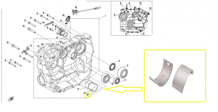 SET CUZINETI PALIER ROSU CFMOTO 400/450/520/550/800/850/1000 2013-> [2]