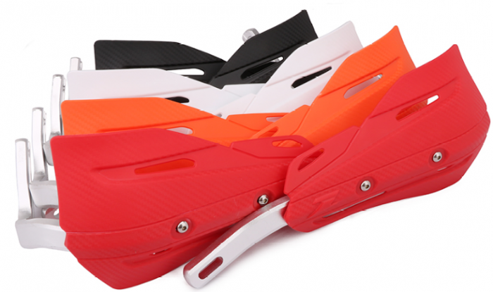 SET HANDGUARD MOTO (PRINDERE GHIDON 22-28MM ) PORTOCALIU / ALB / NEGRU / ROSU / ALBASTRE [3]