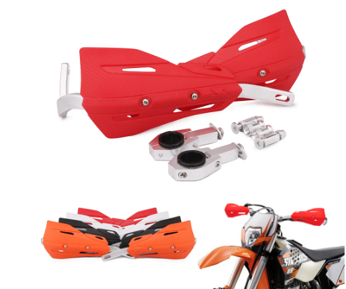 SET HANDGUARD MOTO (PRINDERE GHIDON 22-28MM ) PORTOCALIU / ALB / NEGRU / ROSU / ALBASTRE [4]