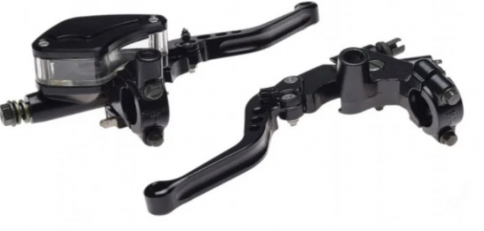 SET MANETE MOTO UNIVERSALE NEGRE POMPA FRANA+MANETA AMBREAJ [1]