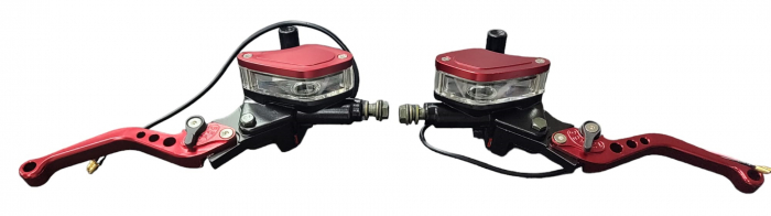 SET MANETE UNIVERSALE ATV / MOTO HIDRAULICE  ( CU STICLA TRANSPARENTA ) [4]